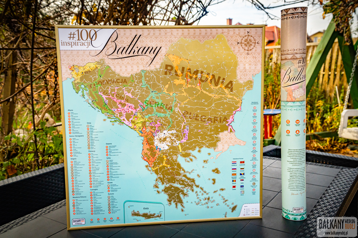 Mapa Zdrapka Bałkany